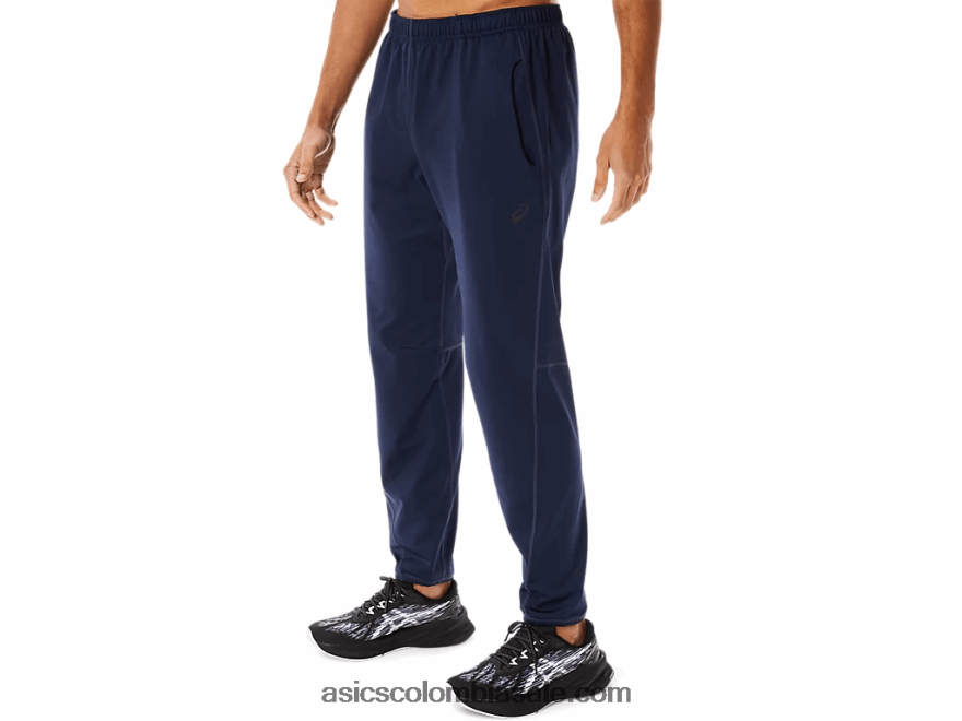 hombres Asics pantalones de punto cepillado medianoche 20X82N754