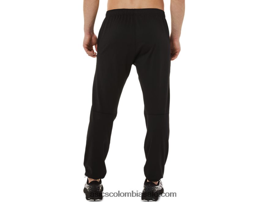 hombres Asics pantalones de punto cepillado rendimiento negro 20X82N750