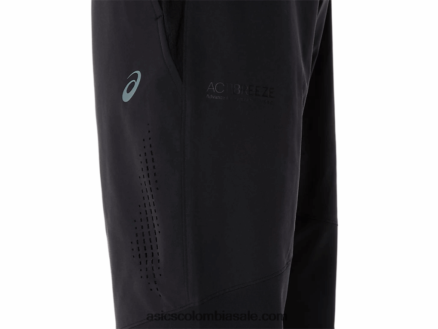 hombres Asics pantalones híbridos actibreeze rendimiento negro 20X82N234