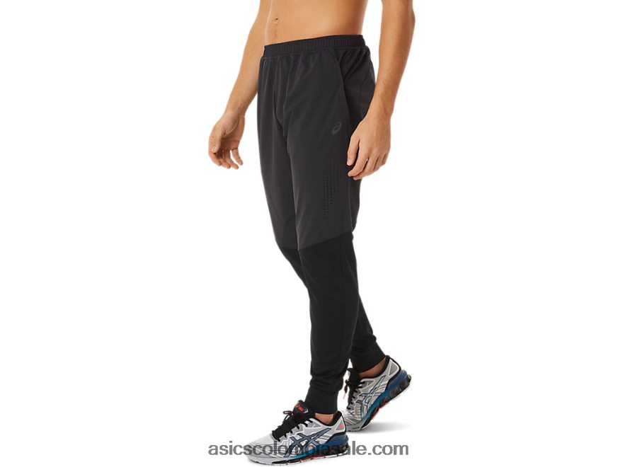hombres Asics pantalones híbridos rendimiento negro 20X82N1451