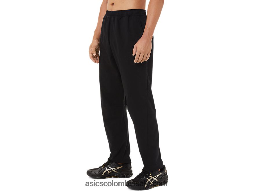 hombres Asics pantalones tejidos rendimiento negro 20X82N1445