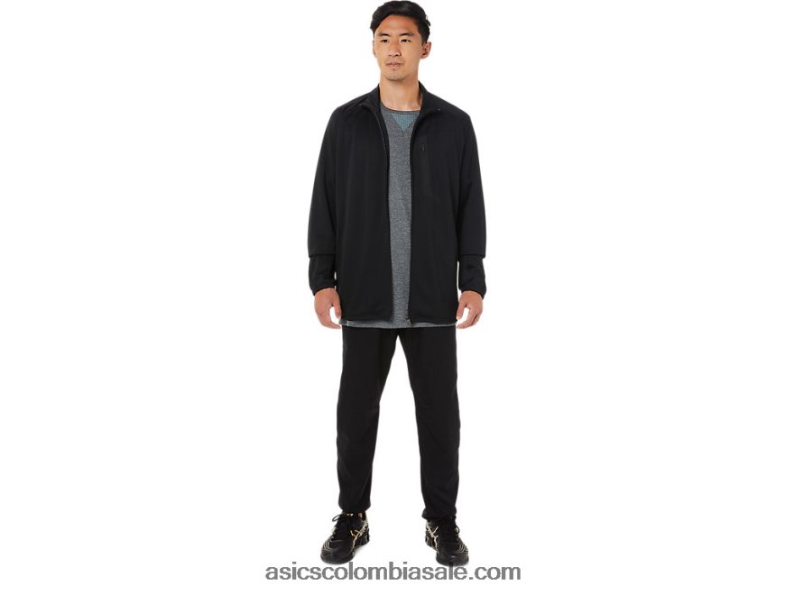 hombres Asics pantalones tejidos rendimiento negro 20X82N1445