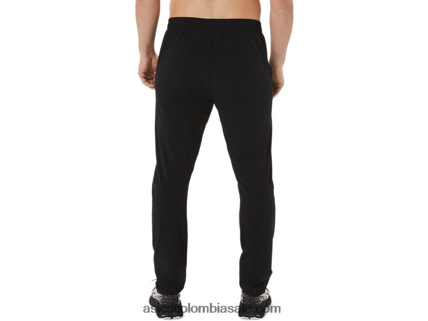 hombres Asics pantalones tejidos rendimiento negro 20X82N984