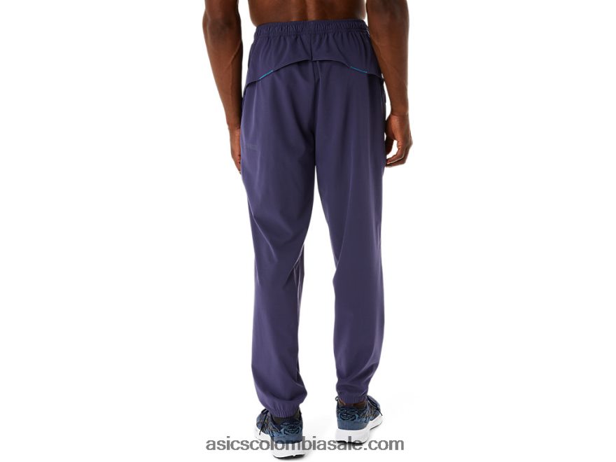 hombres Asics pantalones tejidos ventilados actibreeze niebla índigo 20X82N267