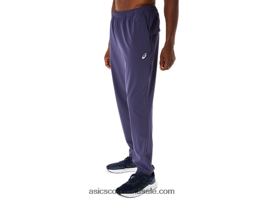 hombres Asics pantalones tejidos ventilados actibreeze niebla índigo 20X82N267