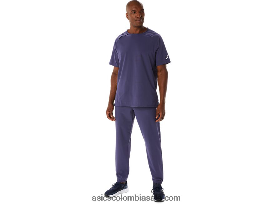 hombres Asics pantalones tejidos ventilados actibreeze niebla índigo 20X82N267