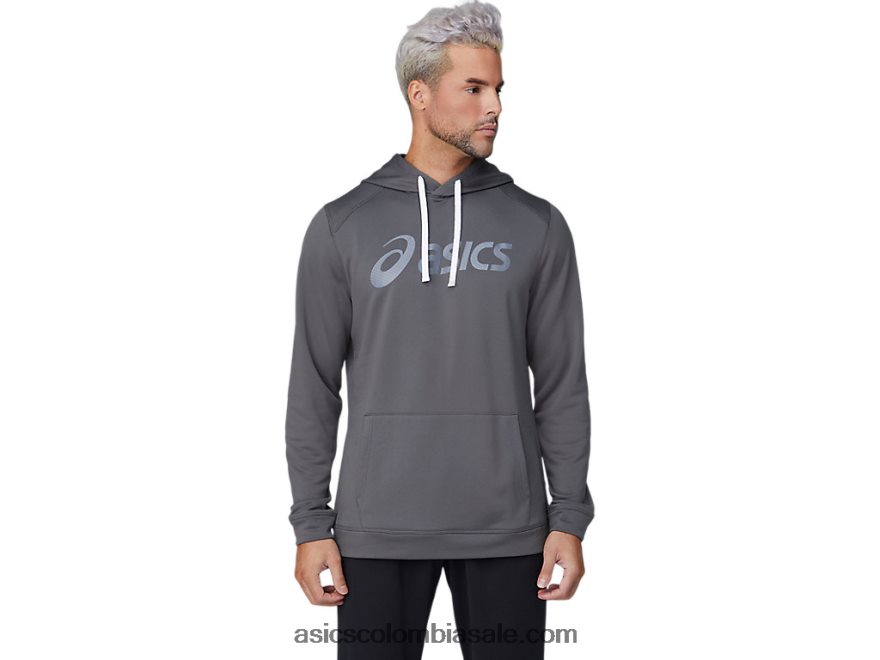 hombres Asics sudadera con capucha de felpa francesa gris grafito/metrópolis 20X82N1807