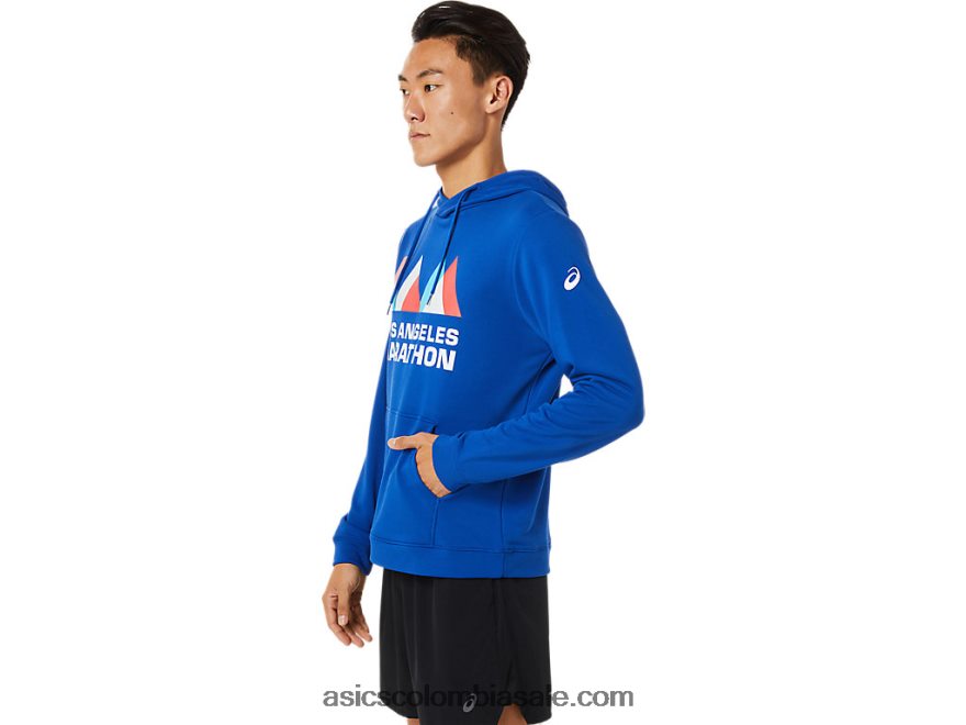 hombres Asics sudadera con capucha equipo real 20X82N1618