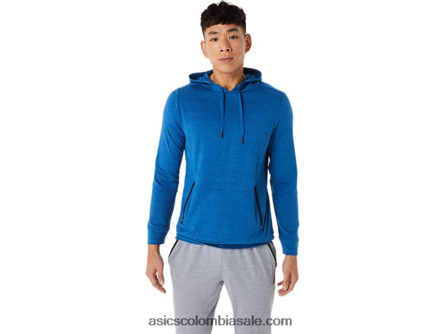 hombres Asics tecnología sudadera con capucha lago drive brezo 20X82N1420