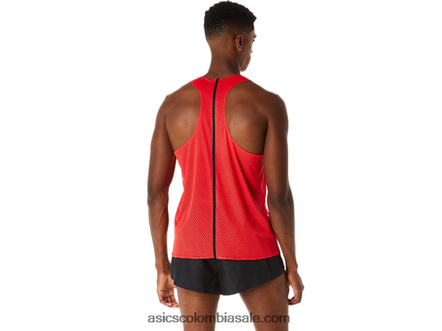 hombres Asics camiseta de jacquard actibreeze rojo electrico 20X82N130