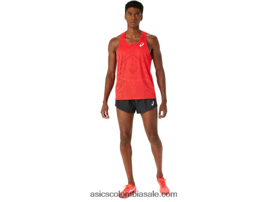 hombres Asics camiseta de jacquard actibreeze rojo electrico 20X82N130