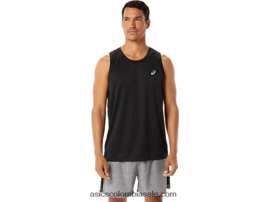 hombres Asics camiseta de lyte lista para usar rendimiento negro 20X82N311