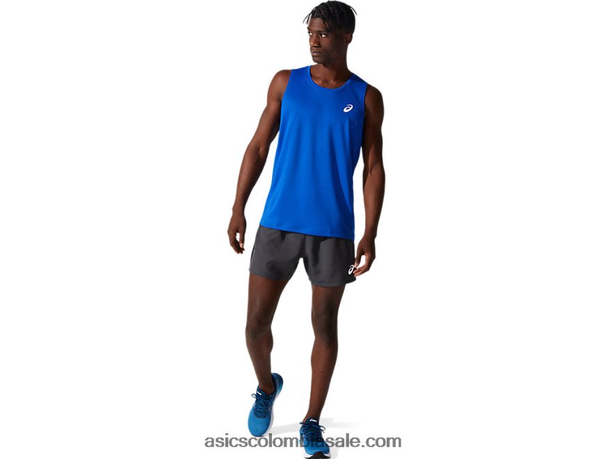 hombres Asics camiseta de plata azul 20X82N2001