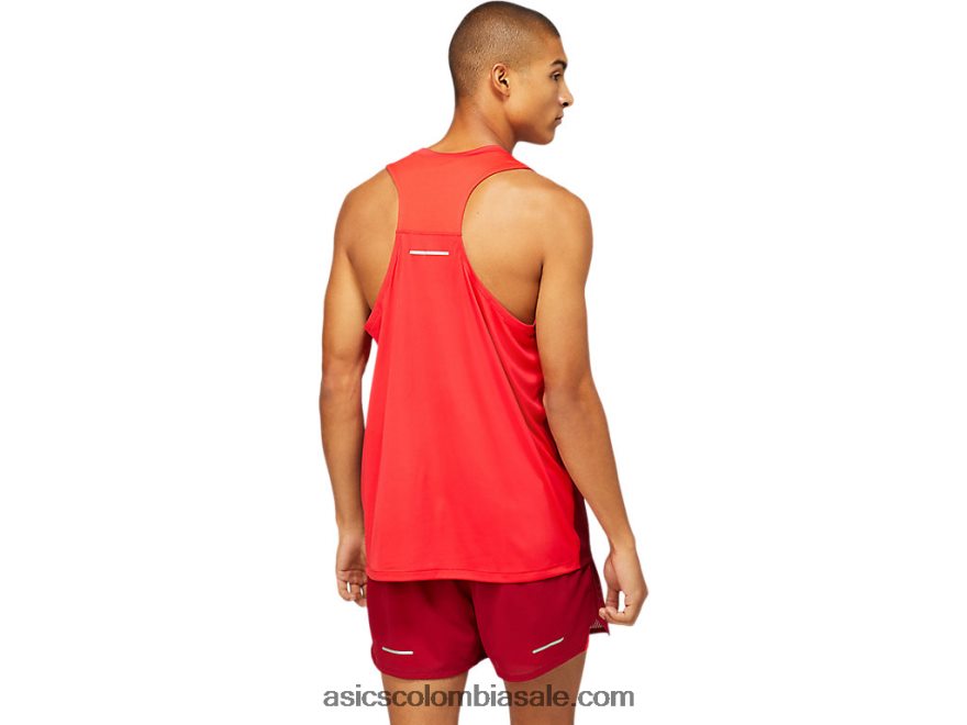hombres Asics camiseta kasane rojo eléctrico/burdeos 20X82N1798