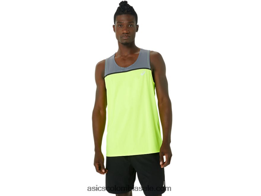 hombres Asics camiseta pr lyte amarillo de seguridad/metrópolis 20X82N1021