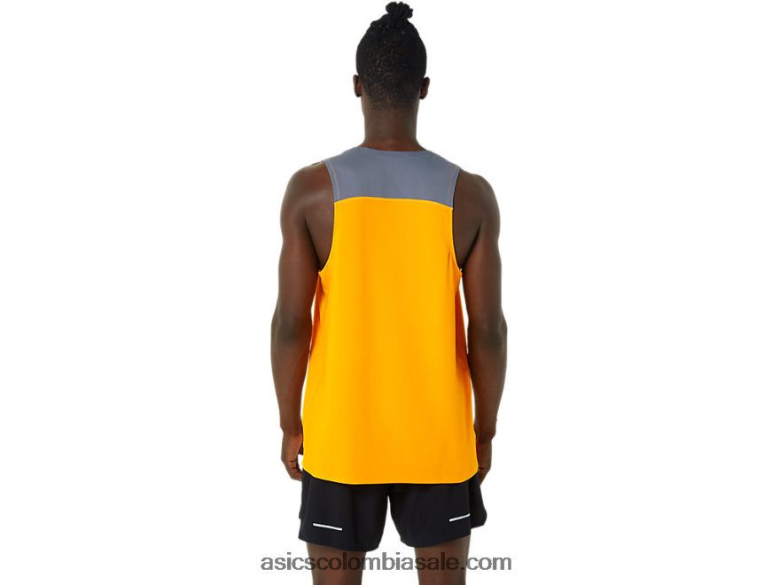 hombres Asics camiseta pr lyte ámbar/metrópolis 20X82N1035