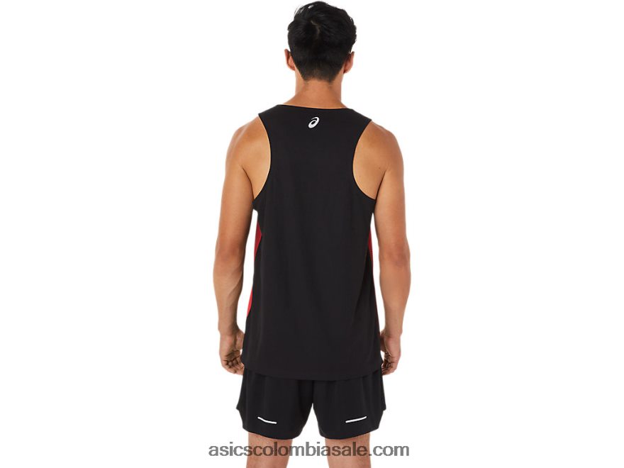 hombres Asics camiseta rojo electrico 20X82N1648