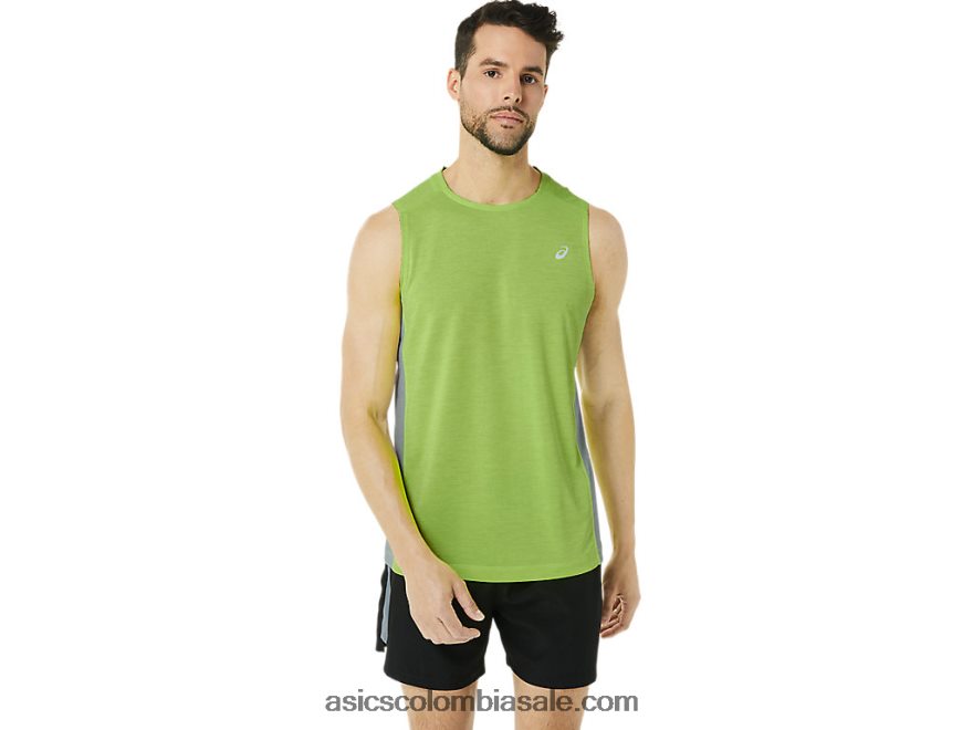 hombres Asics tren sana músculo tanque ralladura de lima/hoja de roca 20X82N43