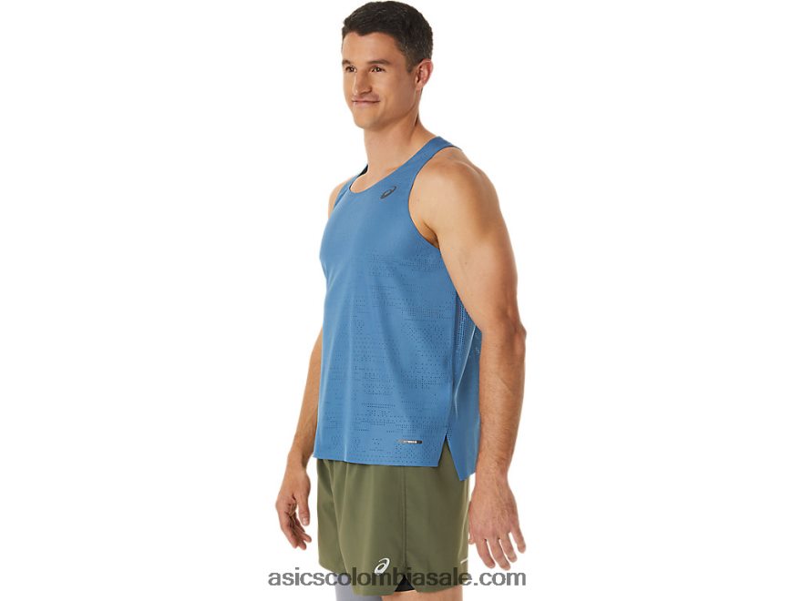 hombres Asics ventilar actibreeze camiseta azur 20X82N1128