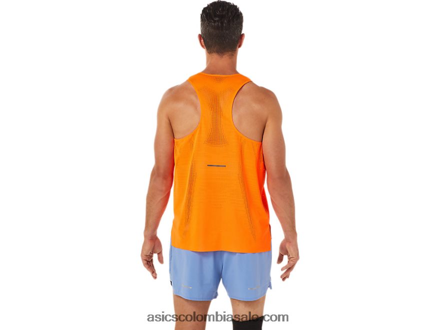 hombres Asics ventilar actibreeze camiseta naranja impactante 20X82N1326