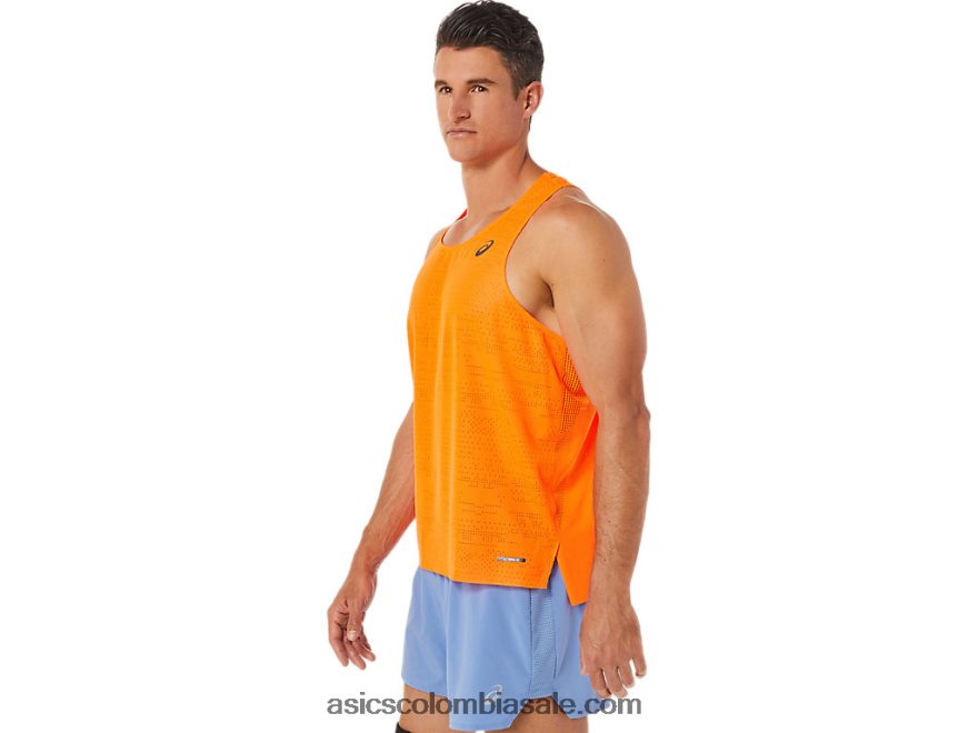 hombres Asics ventilar actibreeze camiseta naranja impactante 20X82N1326