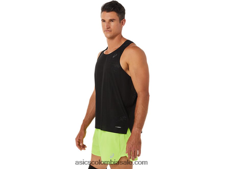 hombres Asics ventilar actibreeze camiseta rendimiento negro 20X82N1402