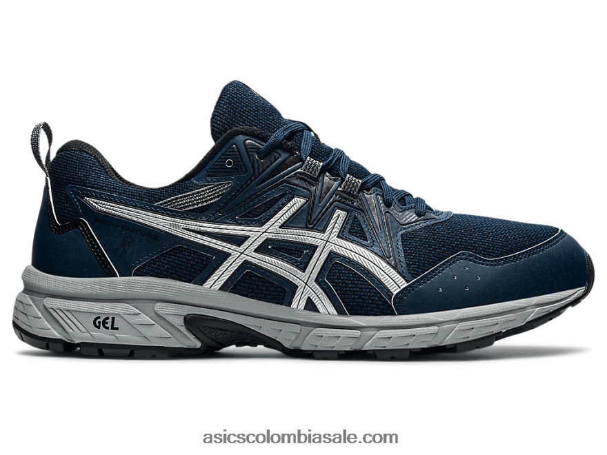 hombres Asics empresa de gel 8 azul francés/plata pura 20X82N1765