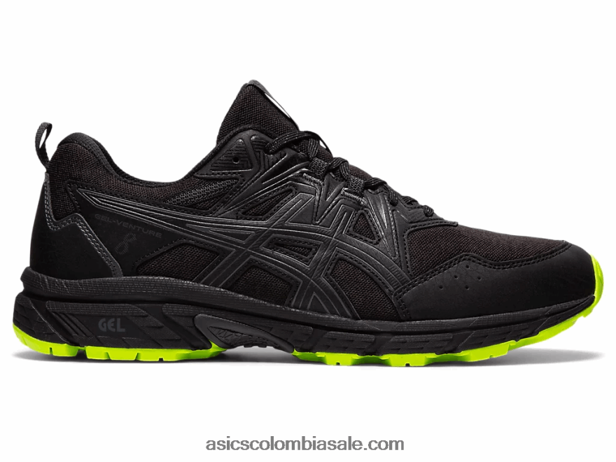 hombres Asics empresa de gel 8 negro/gris portador 20X82N1876