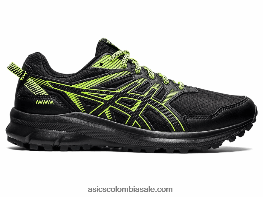 hombres Asics explorador de senderos 2 negro/verde peligro 20X82N1535
