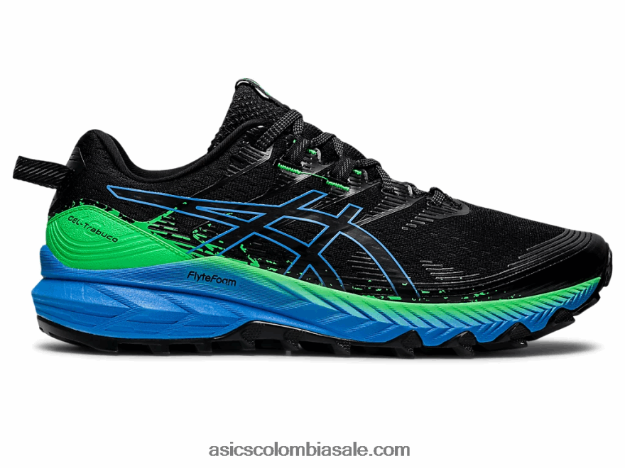 hombres Asics gel-trabuco 10 costa negra/azul 20X82N959