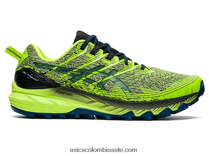 hombres Asics gel-trabuco 10 peligro verde/negro 20X82N655