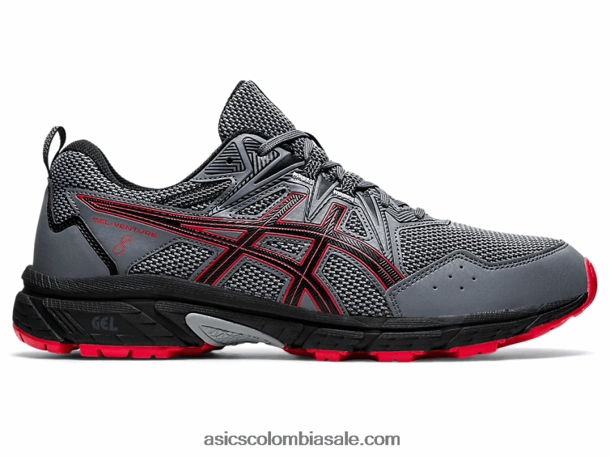 hombres Asics gel-venture 8 extra ancho metrópolis/rojo clásico 20X82N1864