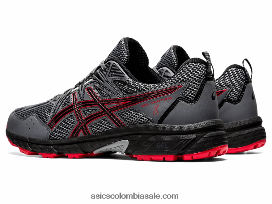 hombres Asics gel-venture 8 extra ancho metrópolis/rojo clásico 20X82N1864