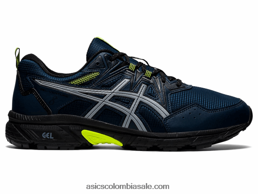 hombres Asics punzón gel-venture 8 azul francés/amarillo de seguridad 20X82N1628