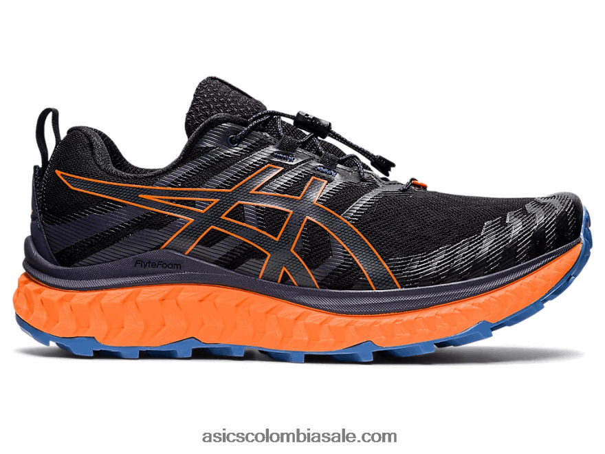 hombres Asics trabuco max negro/naranja impactante 20X82N1485