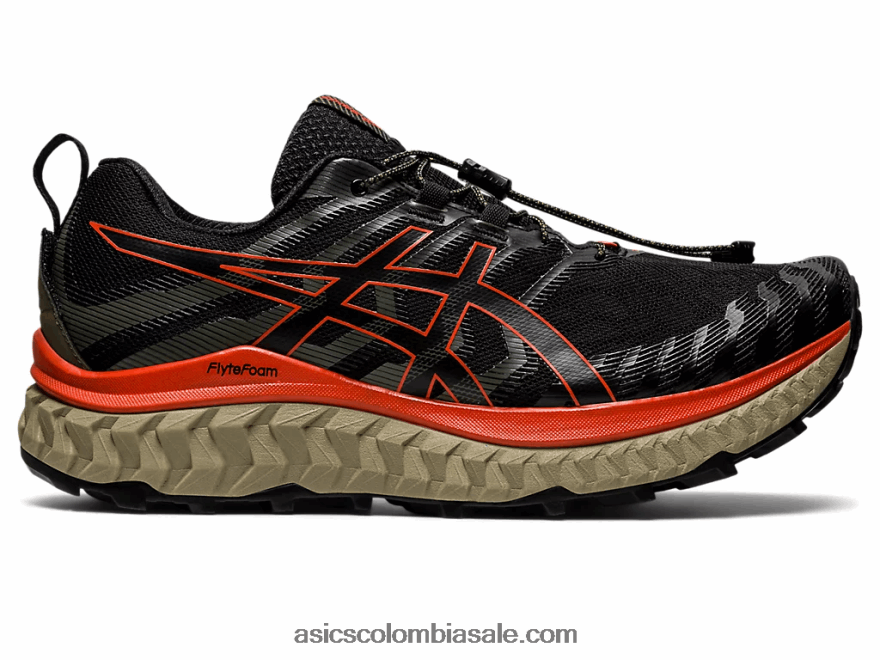 hombres Asics trabuco max tomate negro/cherry 20X82N929