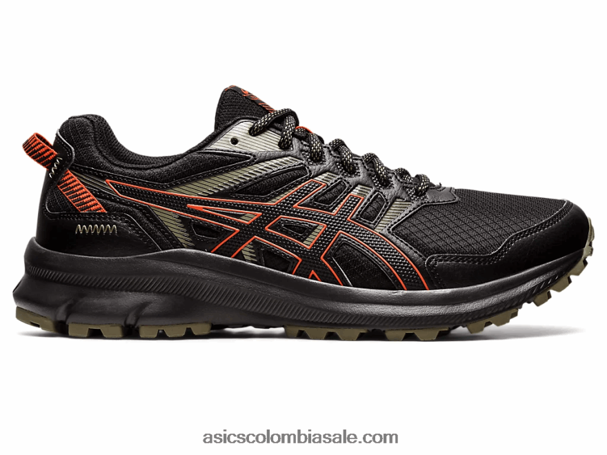 hombres Asics trail scout 2 extra ancho tomate negro/cherry 20X82N768