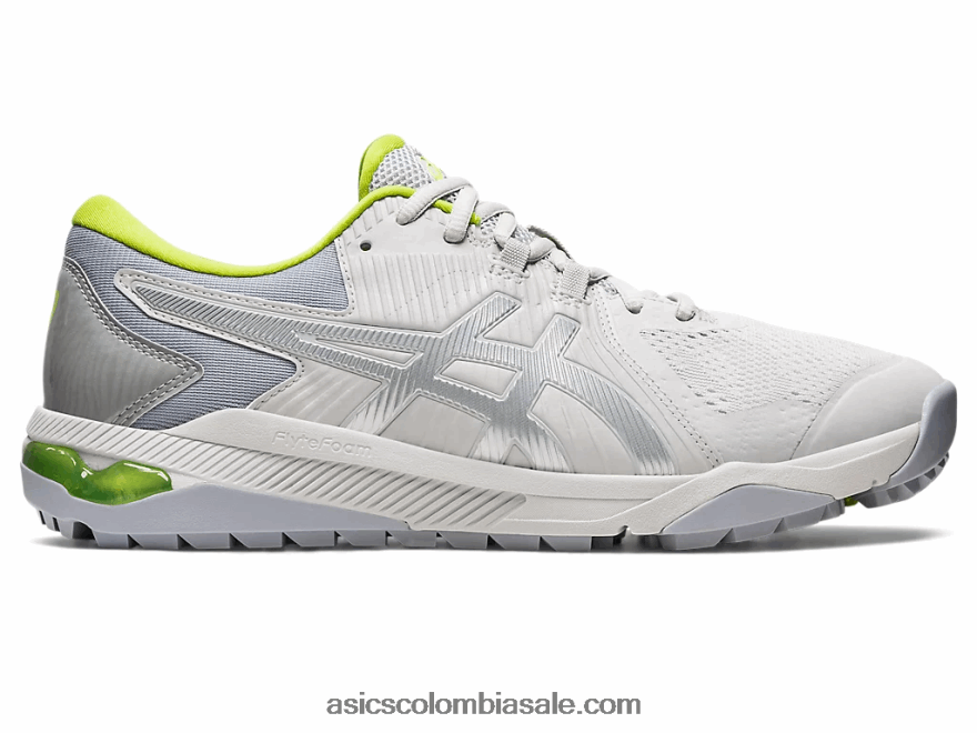 hombres Asics deslizamiento de curso de gel gris glaciar/lima neón 20X82N505