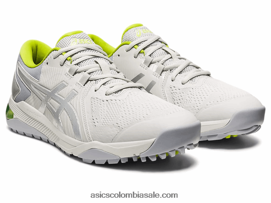 hombres Asics deslizamiento de curso de gel gris glaciar/lima neón 20X82N505