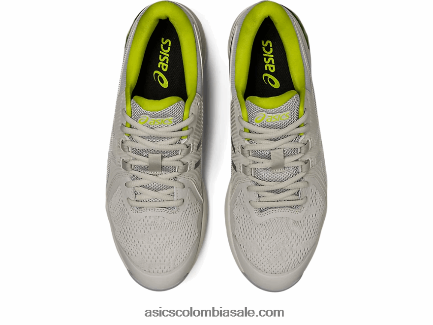 hombres Asics deslizamiento de curso de gel gris glaciar/lima neón 20X82N505