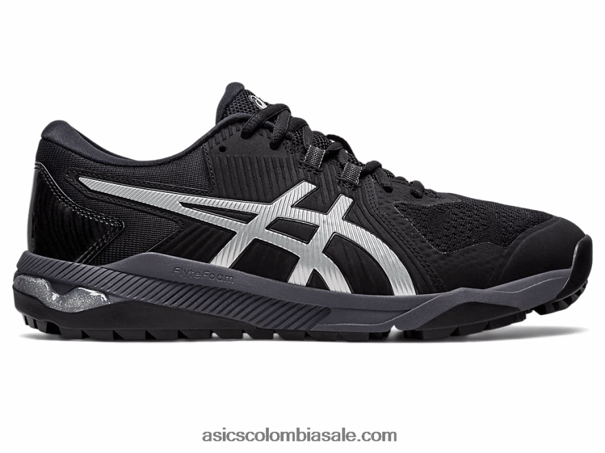 hombres Asics deslizamiento de curso de gel negro/gris portador 20X82N233