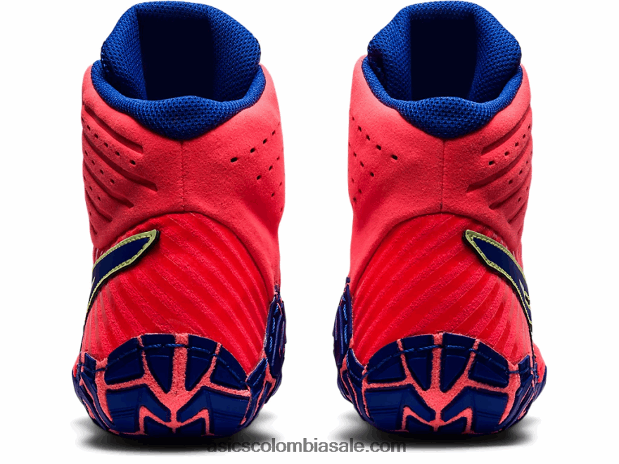 hombres Asics agresor 4 coral resplandeciente/azul lapislázuli 20X82N1833