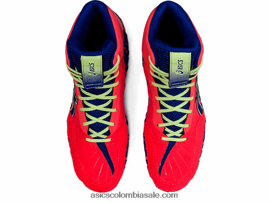 hombres Asics agresor 4 coral resplandeciente/azul lapislázuli 20X82N1833
