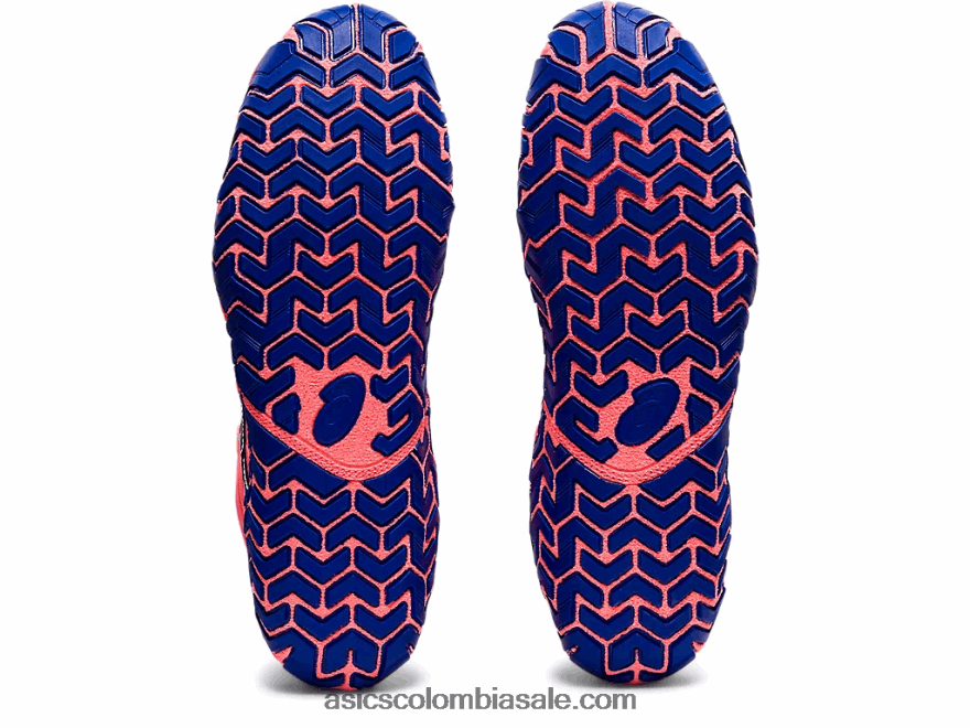 hombres Asics agresor 4 coral resplandeciente/azul lapislázuli 20X82N1833
