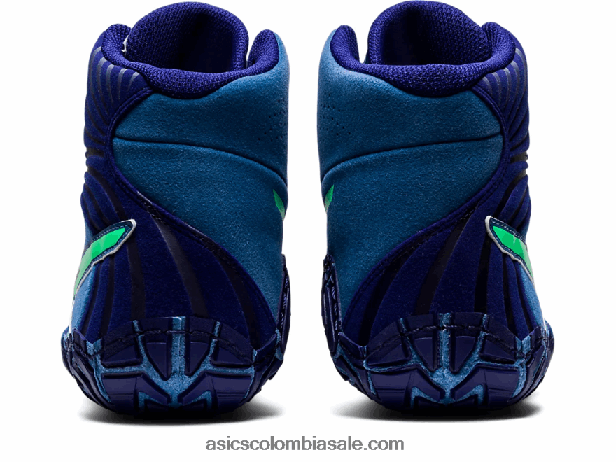 hombres Asics agresor 5 azul/hoja nueva 20X82N1126