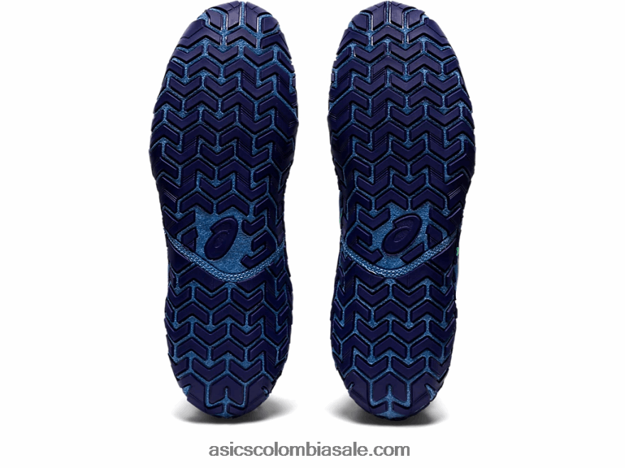 hombres Asics agresor 5 azul/hoja nueva 20X82N1126