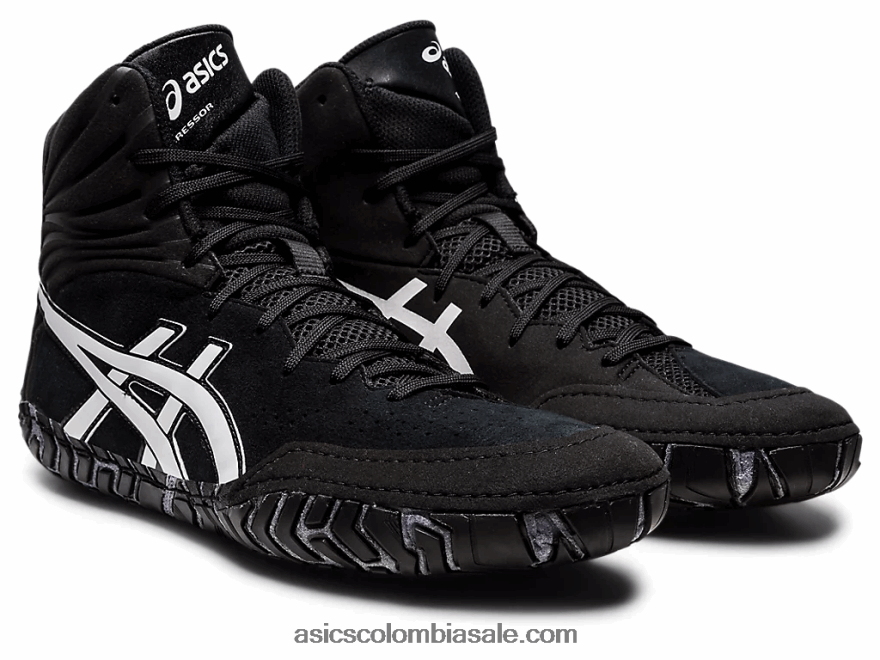 hombres Asics agresor 5 blanco negro 20X82N1089