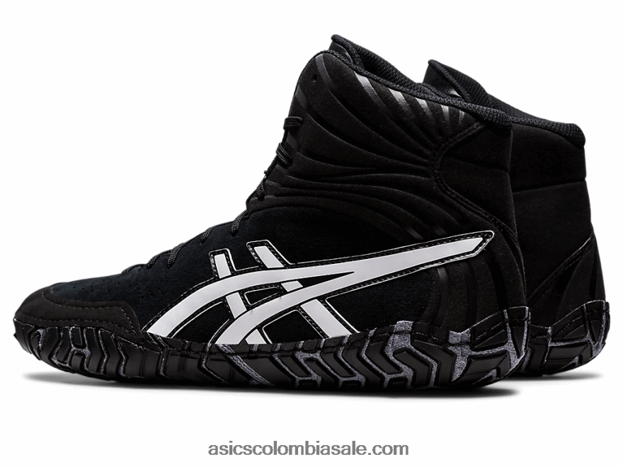 hombres Asics agresor 5 blanco negro 20X82N1089