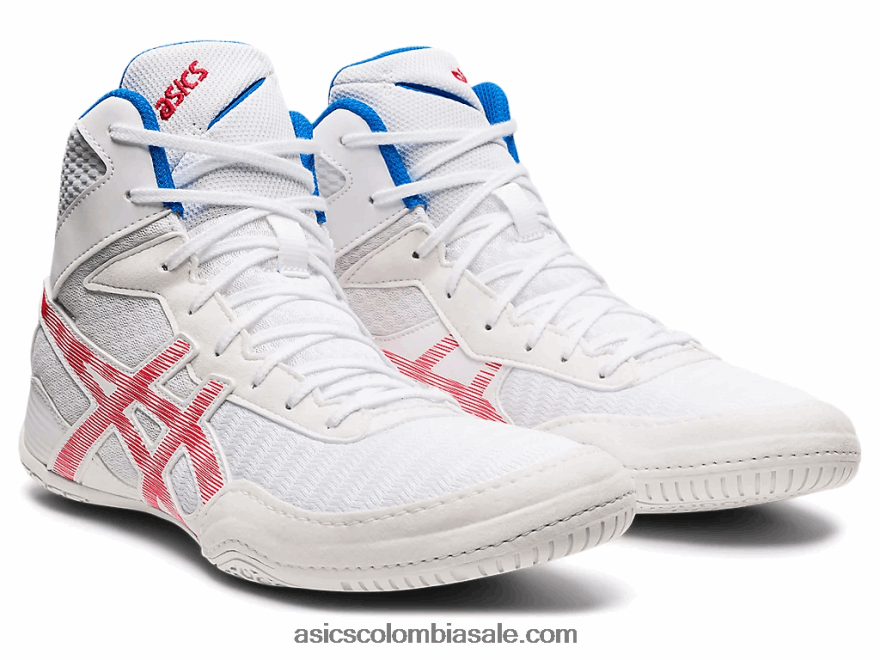 hombres Asics matcontrol 2 blanco/rojo eléctrico 20X82N1827