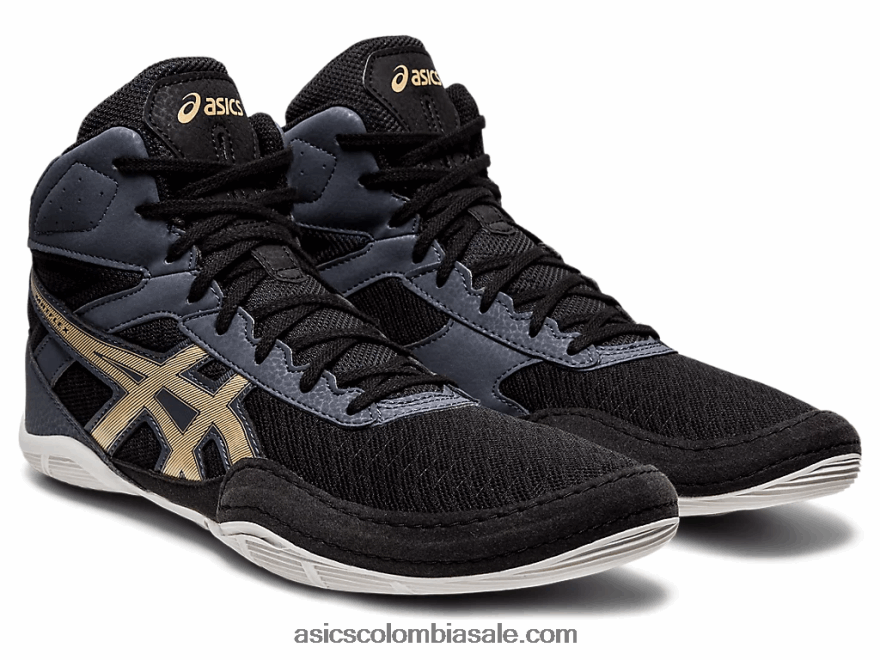 hombres Asics matflex 6 negro/champán 20X82N2062
